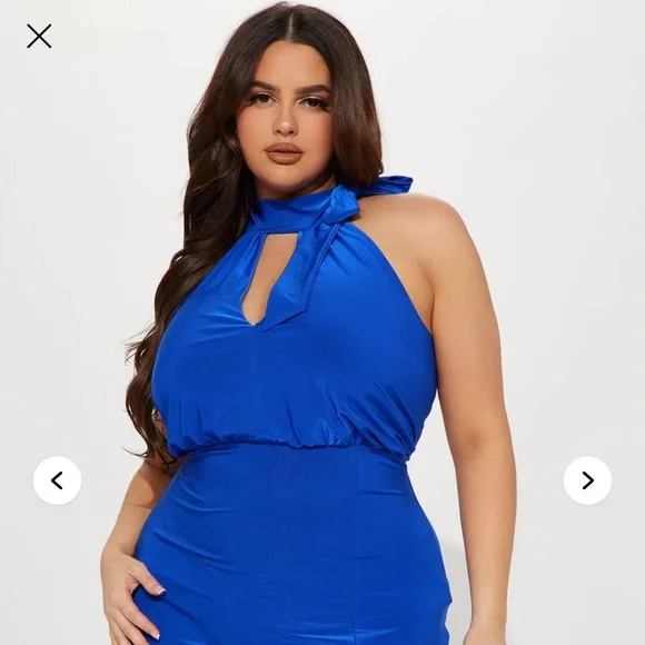 Sophisticated Nixie Midi Dress - Royal Blue - Picture 6 of 14